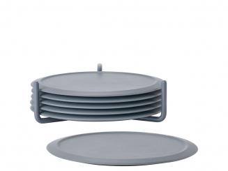 Glasuntersetzer mit Halter Cool Grey Singles 