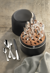 The Box "Martelé", 24-teilig, Frozen Black Edition (150g massiv versilbert) 