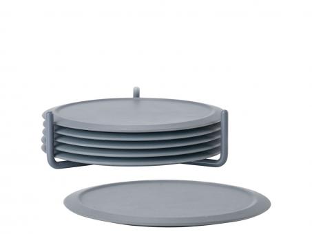 Glasuntersetzer mit Halter Cool Grey Singles 